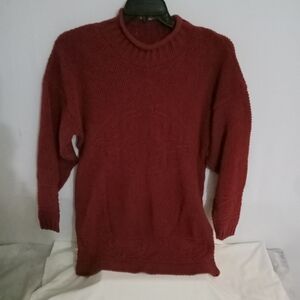 Cozy Red Knit Sweater Hunt Club Large